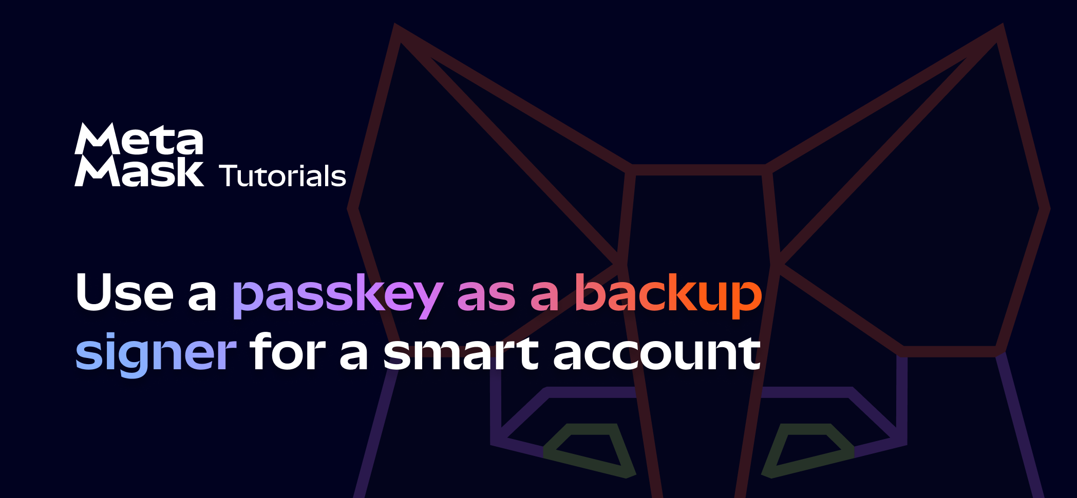 Use a passkey as a backup signer